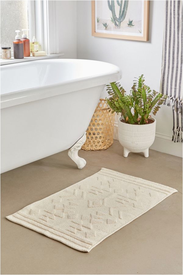 Small White Bath Rug Naveah Textured Bath Mat