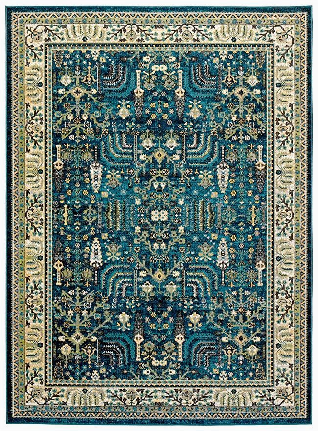 Stone and Beam area Rugs Stone & Beam Traditional Royal Rug 5 3"x 7 3" Teal