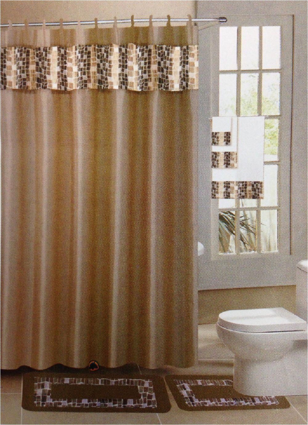 Taupe Bathroom Rug Set Gold and Cream Bathroom Set Rosegoldbathroomsets