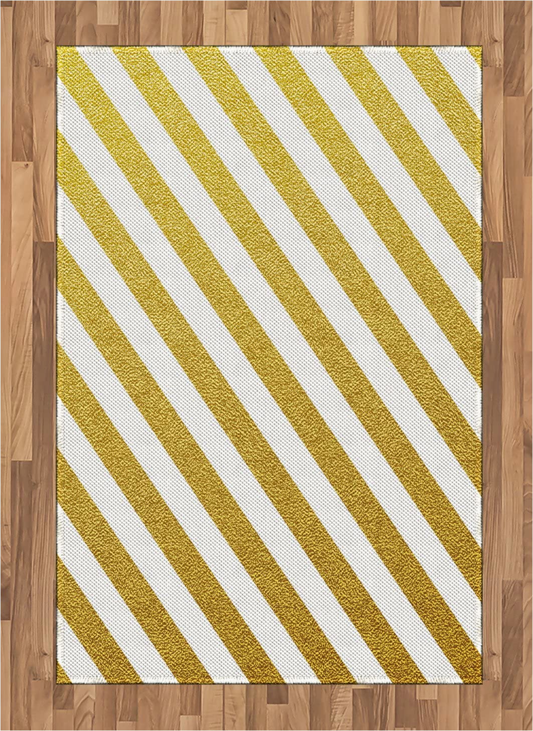 Yellow and White Striped area Rug Amazon Lunarable Striped area Rug Diagonal Bold Lines