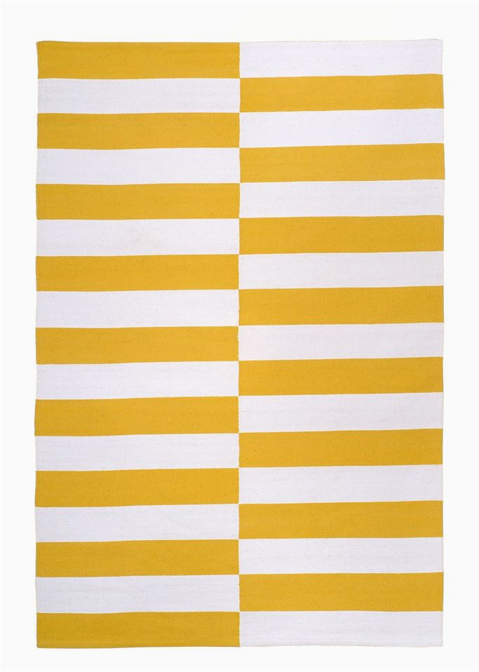 Yellow and White Striped area Rug Divisadero Rug — Pattern society