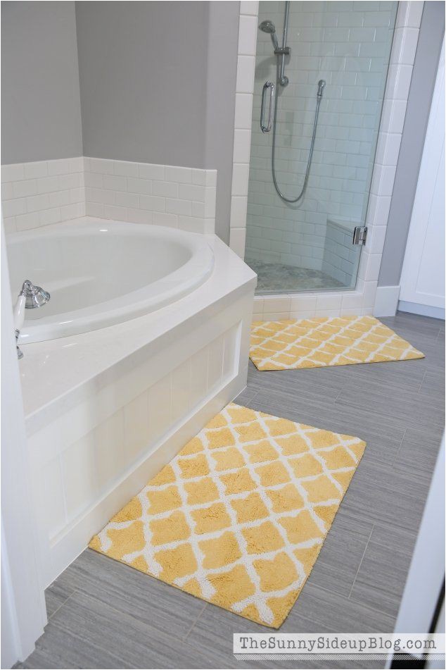 Yellow Gray Bathroom Rugs Girls Bathroom Decor the Sunny Side Up Blog
