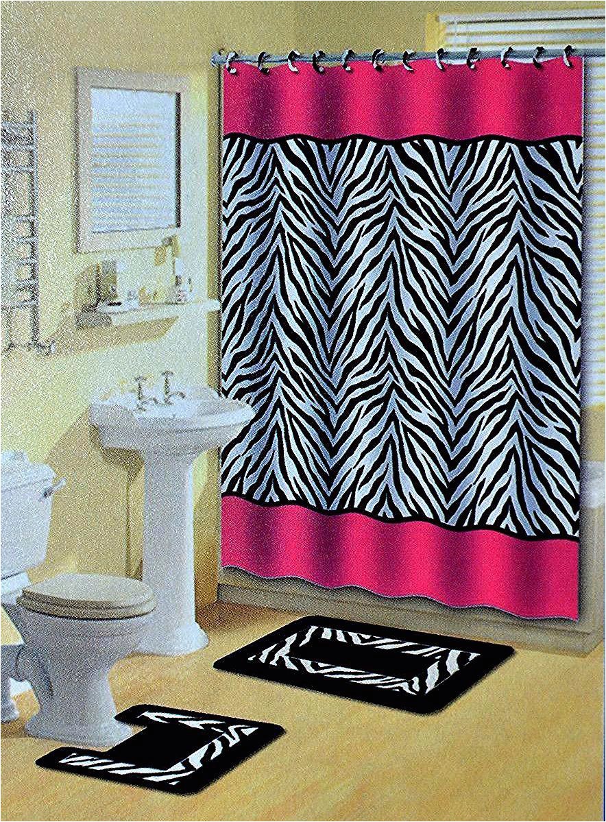 Zebra Print Bath Rugs Zebra Curtains Bedroom In 2020 with Images