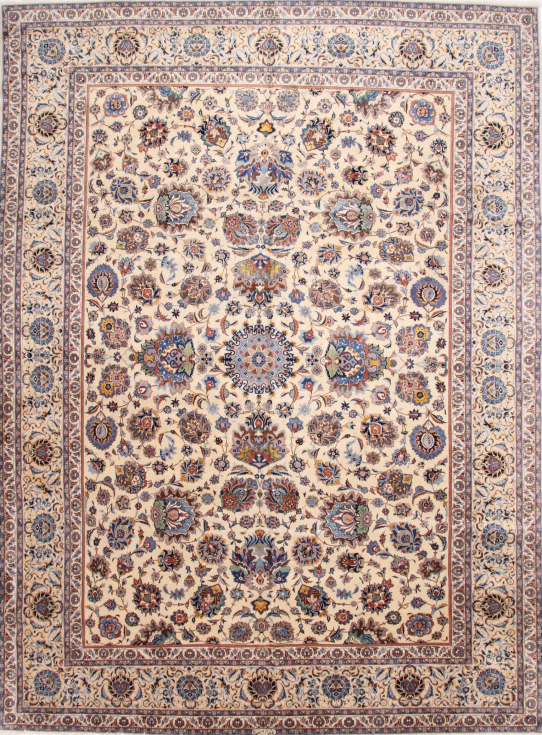 10 X 15 area Rug Cheap Kashan Blue Hand Knotted 10 9" X 15 0" area Rug 254