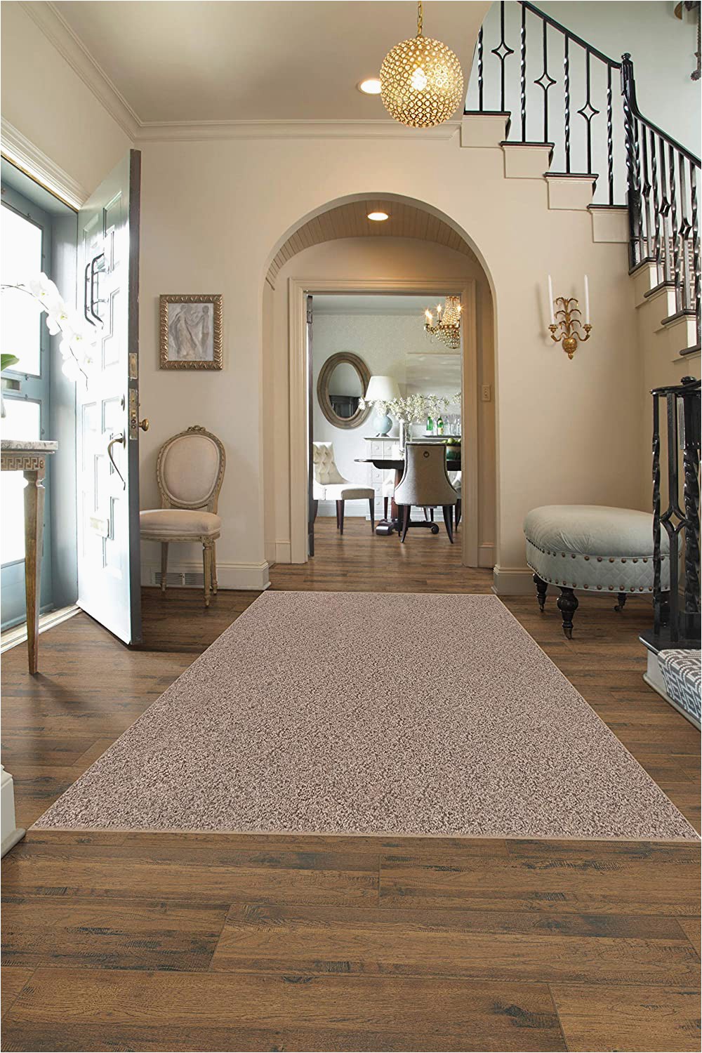 12 Ft Round area Rugs Square 12 X12 Indoor area Rug Oyster Bay 32oz Plush Textured Carpet for Residential or Mercial Use with Premium Bound Polyester Edges