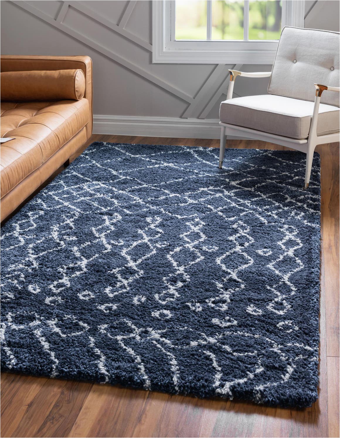 4 X 6 Navy Blue Rug Navy Blue 4 X 6 Moroccan Shag Rug