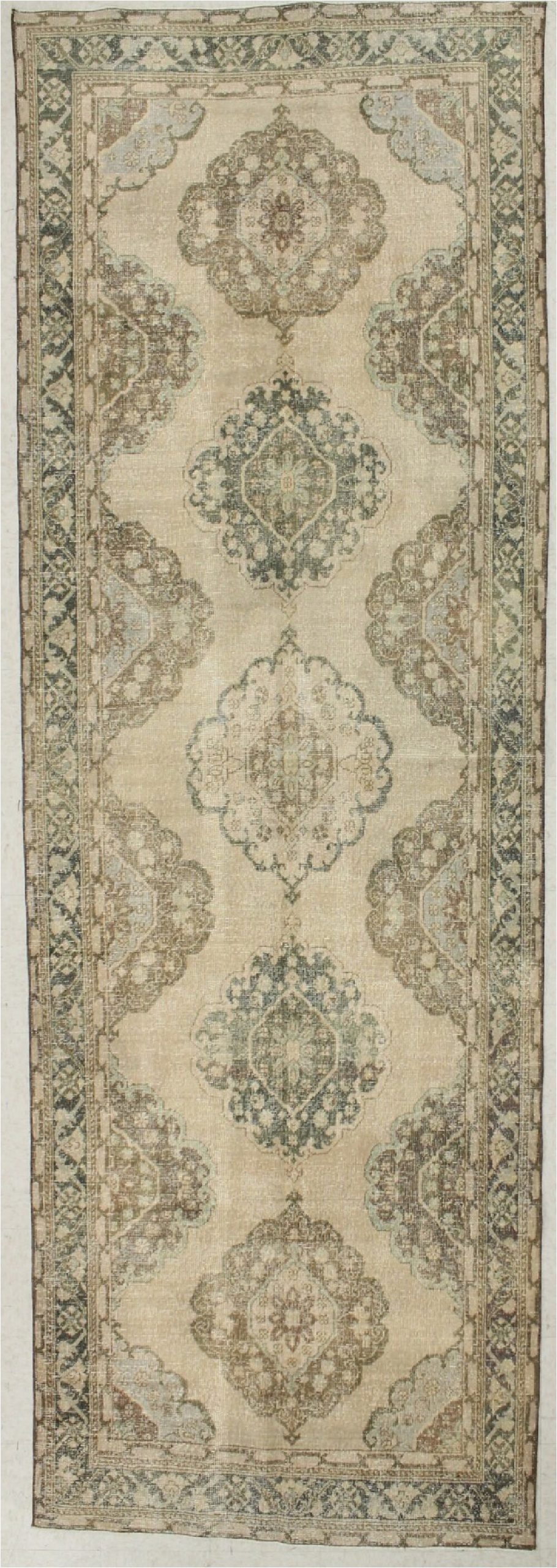 48 X 48 area Rug E Of A Kind Bedelia Hand Knotted Runner 4 8" X 14 Wool Ivory area Rug