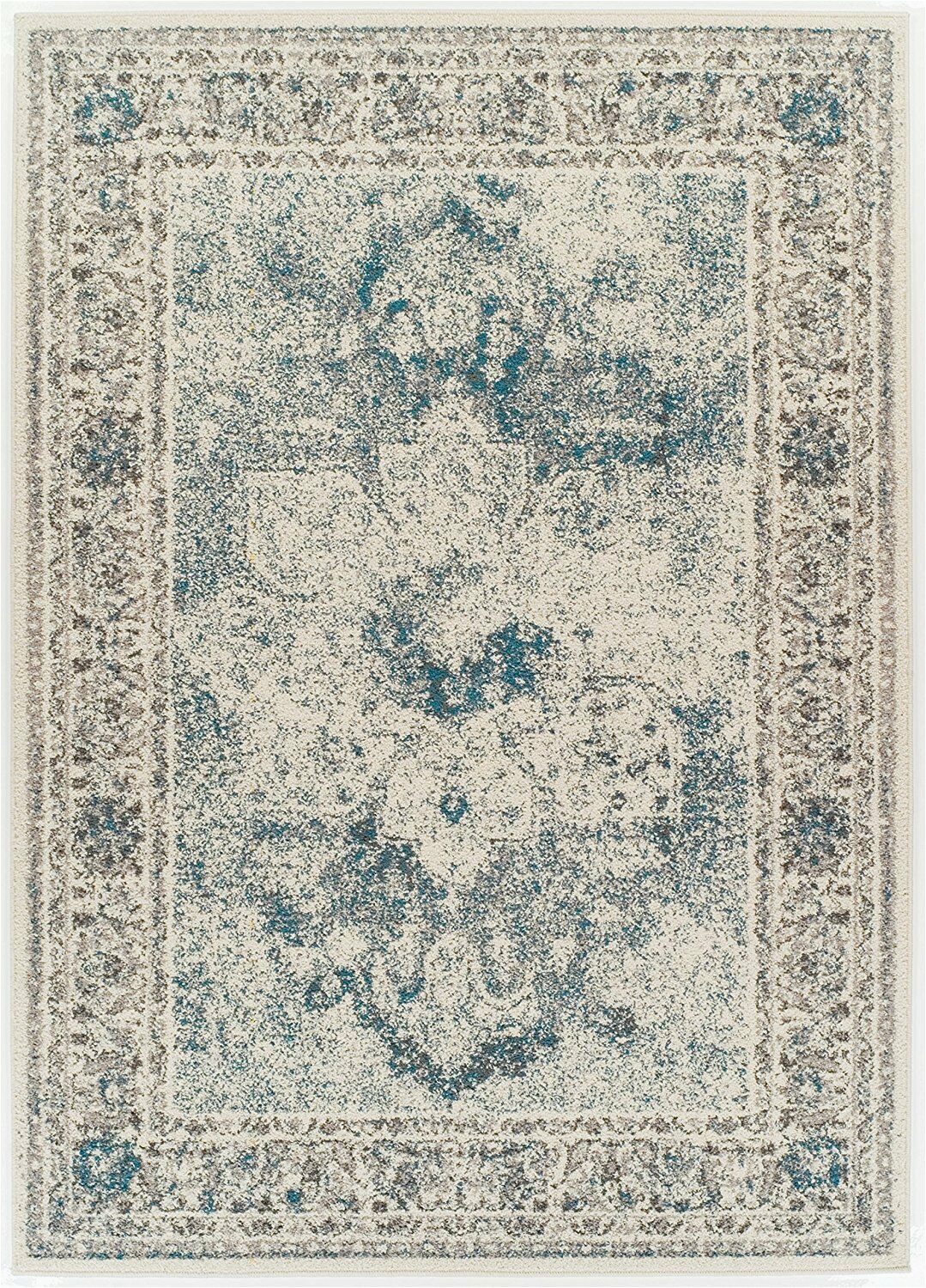 Area Rug 5×7 Blue Distressed area Rugs 8×10 Cream Blue Rug 5×7 Livin In Home