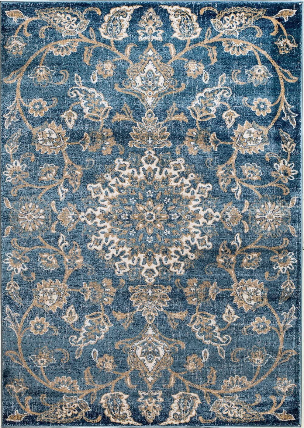 Area Rugs Clearance Near Me Madison Collection 405 Vintage Distressed oriental Persian Blue area Rug Clearance soft and Durable Pile Size Option 7 4 X 10 6