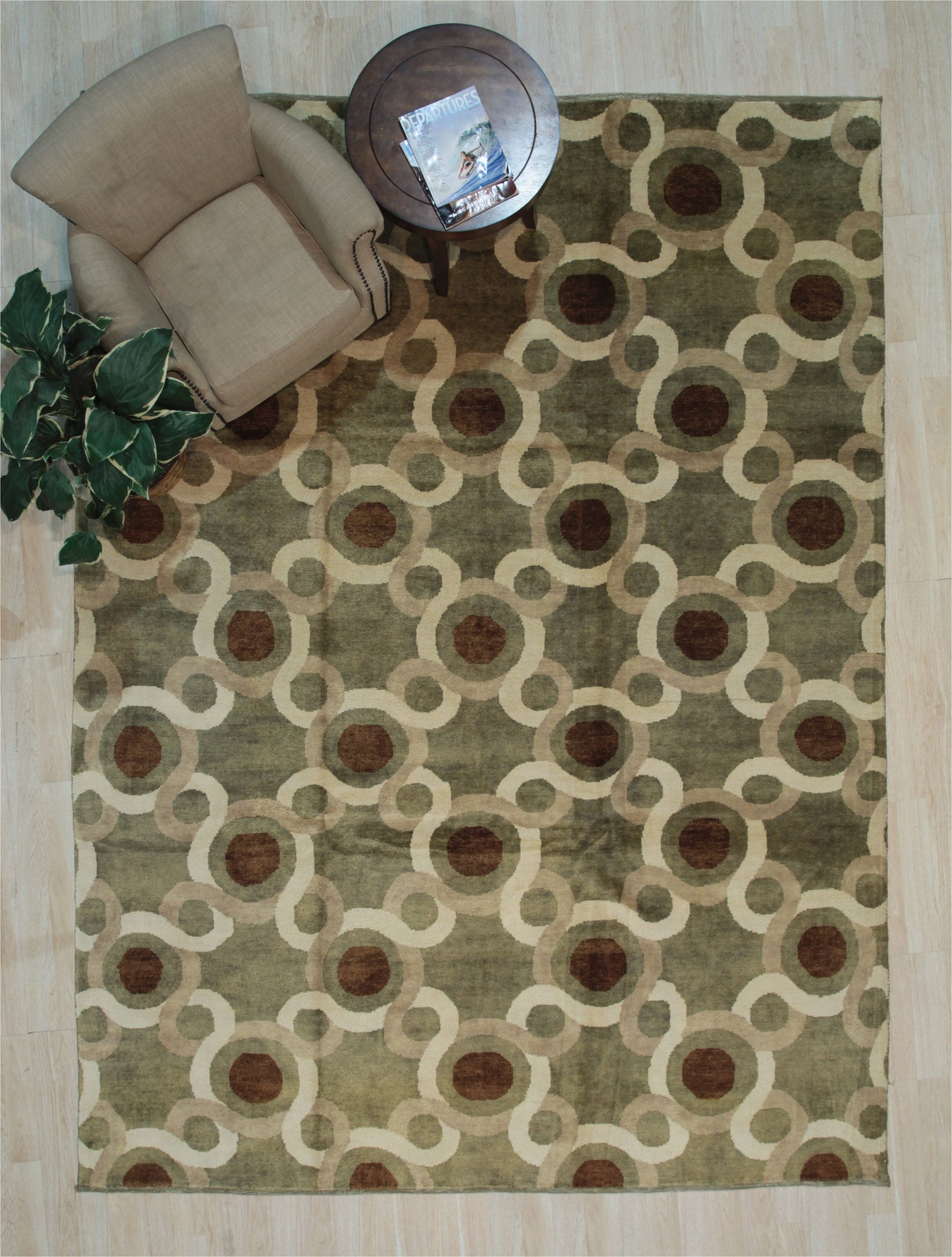 Bed Bath and Beyond area Rugs 9×12 Cugina Geometric Hand Knotted 9 X 12 Wool Green Brown area Rug