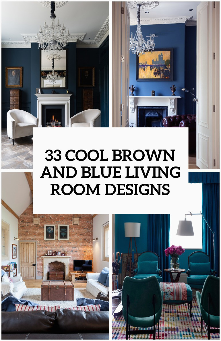 Blue and Brown Living Room Rugs 33 Cool Brown and Blue Living Room Designs Digsdigs