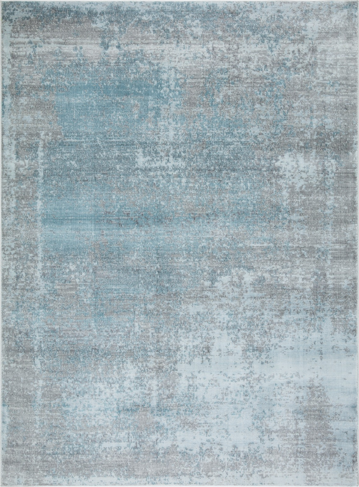Blue and Gray Shag Rug Mod Arte Mirage Collection area Rug Modern Contemporary Style Abstract soft Plush Blue Gray 52 X 72