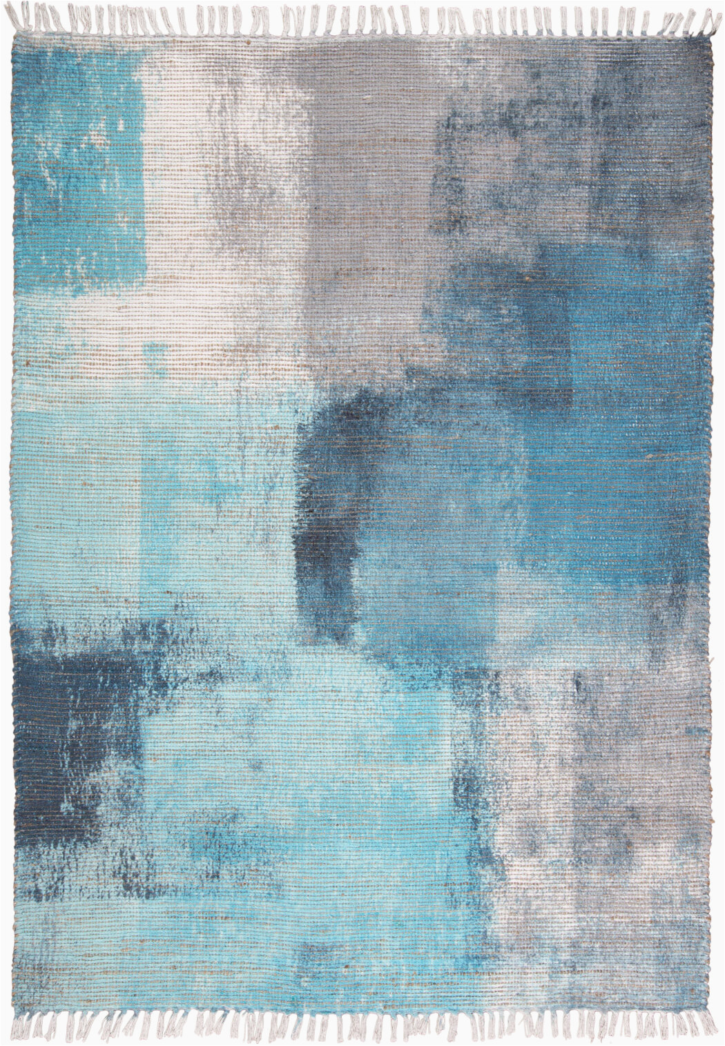 Blue and Gray Throw Rugs Dahlia Abstract Blue Gray area Rug