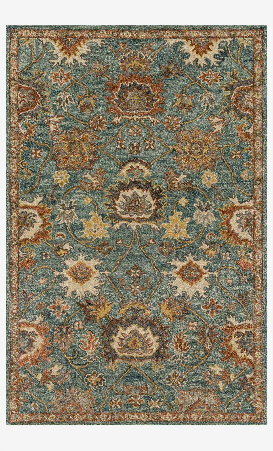 Blue and Rust Rug Un 01 Blue Rust Loloi Rugs