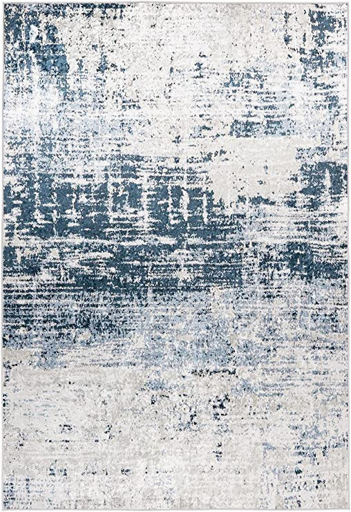 Blue and White Rugs Amazon Padiro Vintage Rug 80 X 150 Cm Blue / White Abstract Design Modern Living Room Rug