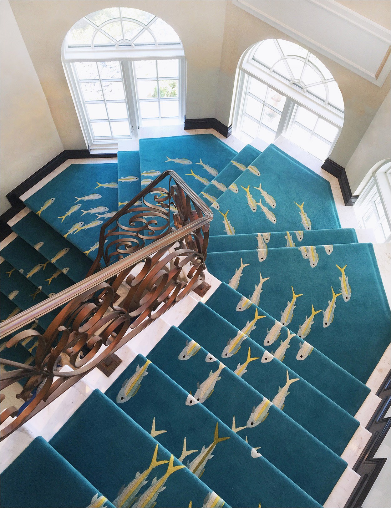 Blue Bottom Rug Company Rainbow Runners for Striking Staircases and Narrow Spaces