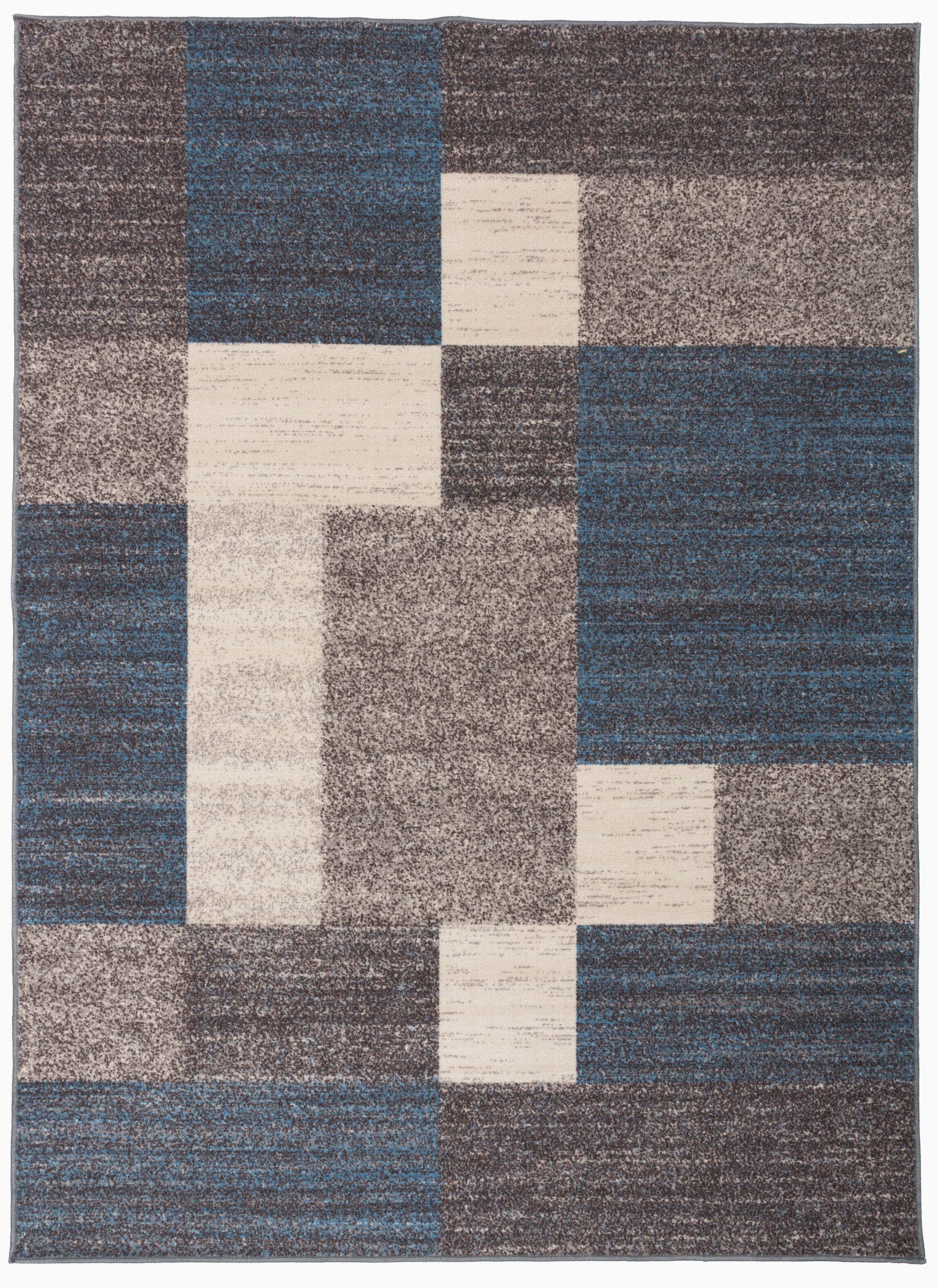Blue Gray Brown Rug Brighouse Geometric Blue Gray area Rug