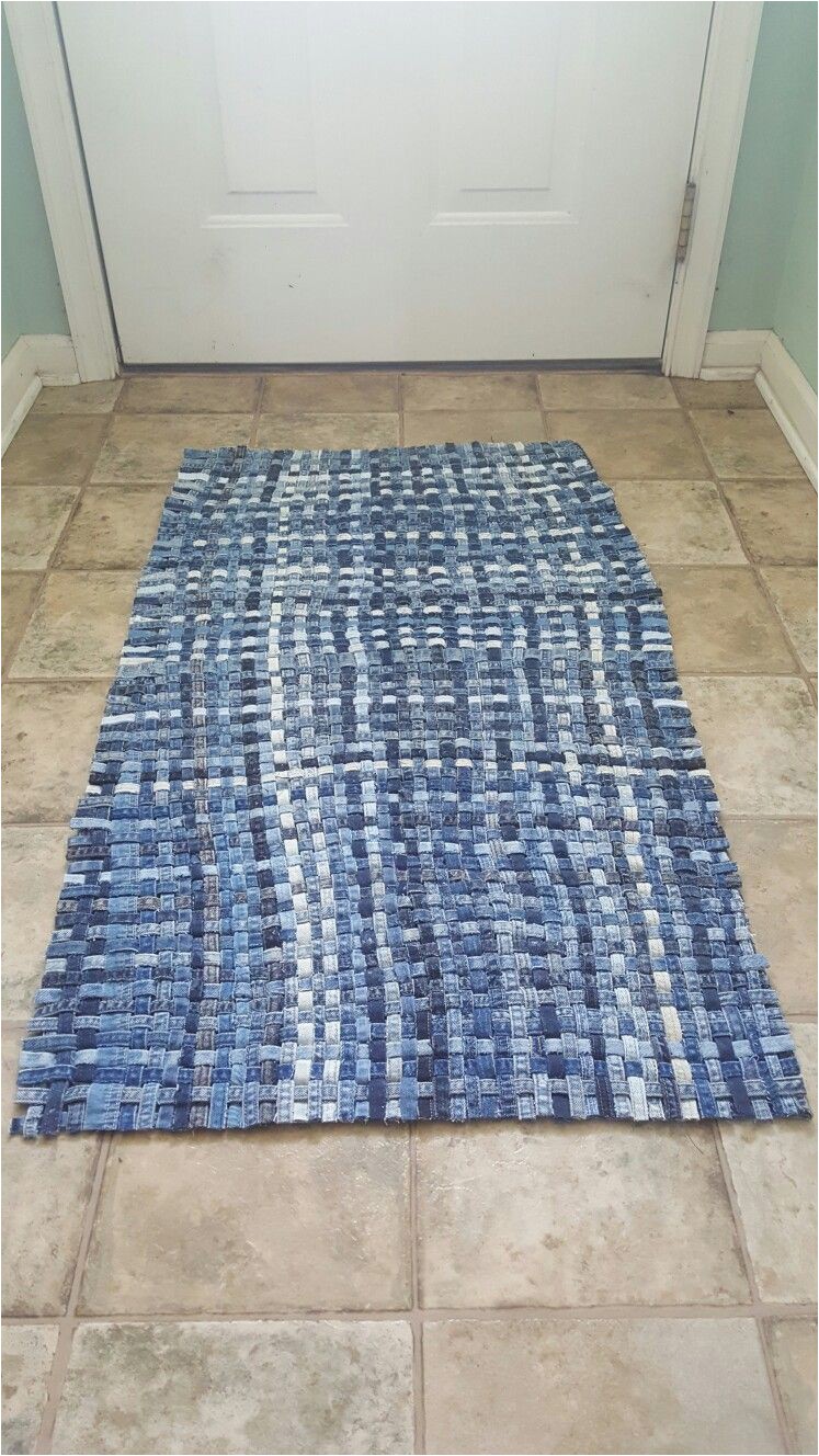 Blue Jean Rugs for Sale Denim Woven Seams Rug From Recycled Jeans Looks Great In