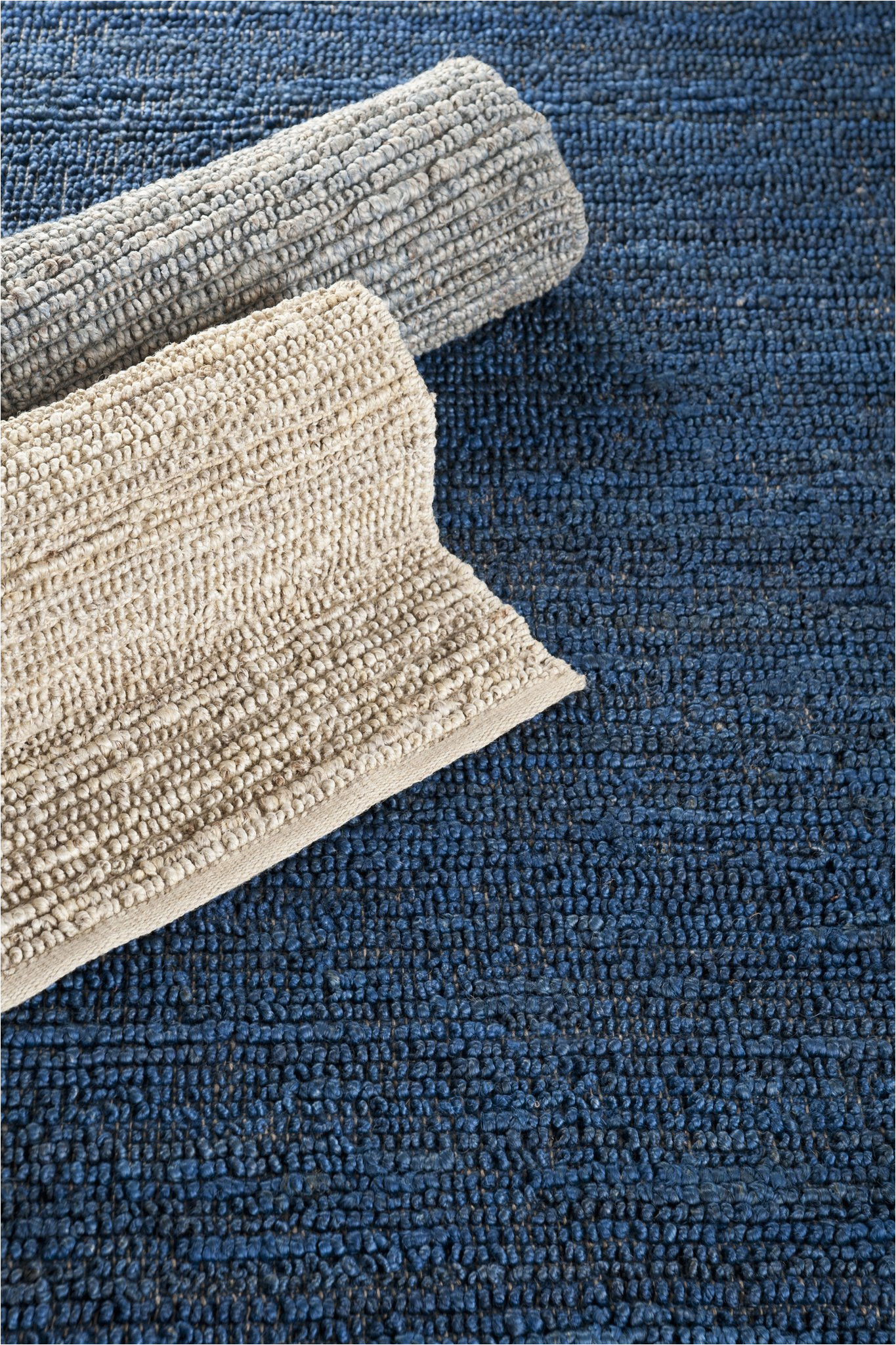 Blue Jute area Rug Continental Collection Jute area Rug In Midnight Blue