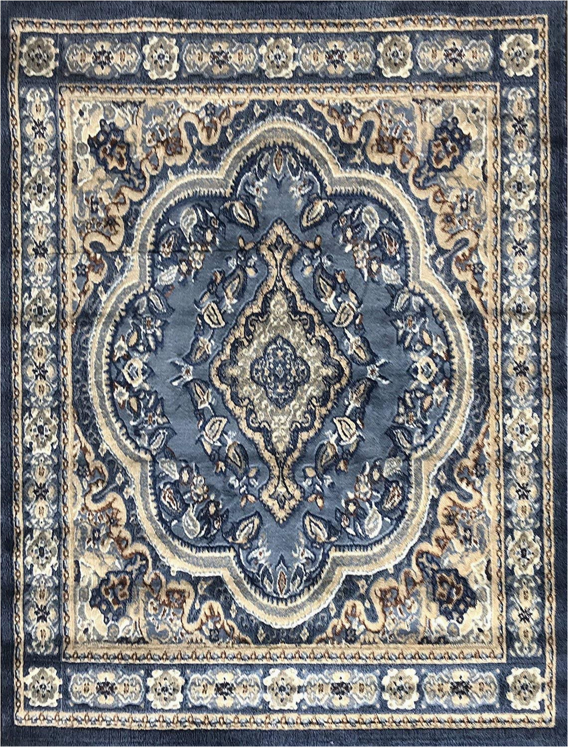 Blue oriental area Rug Emirates Traditional Persian oriental area Rug Blue Design 520 7 Feet 9 Inch X 10 Feet