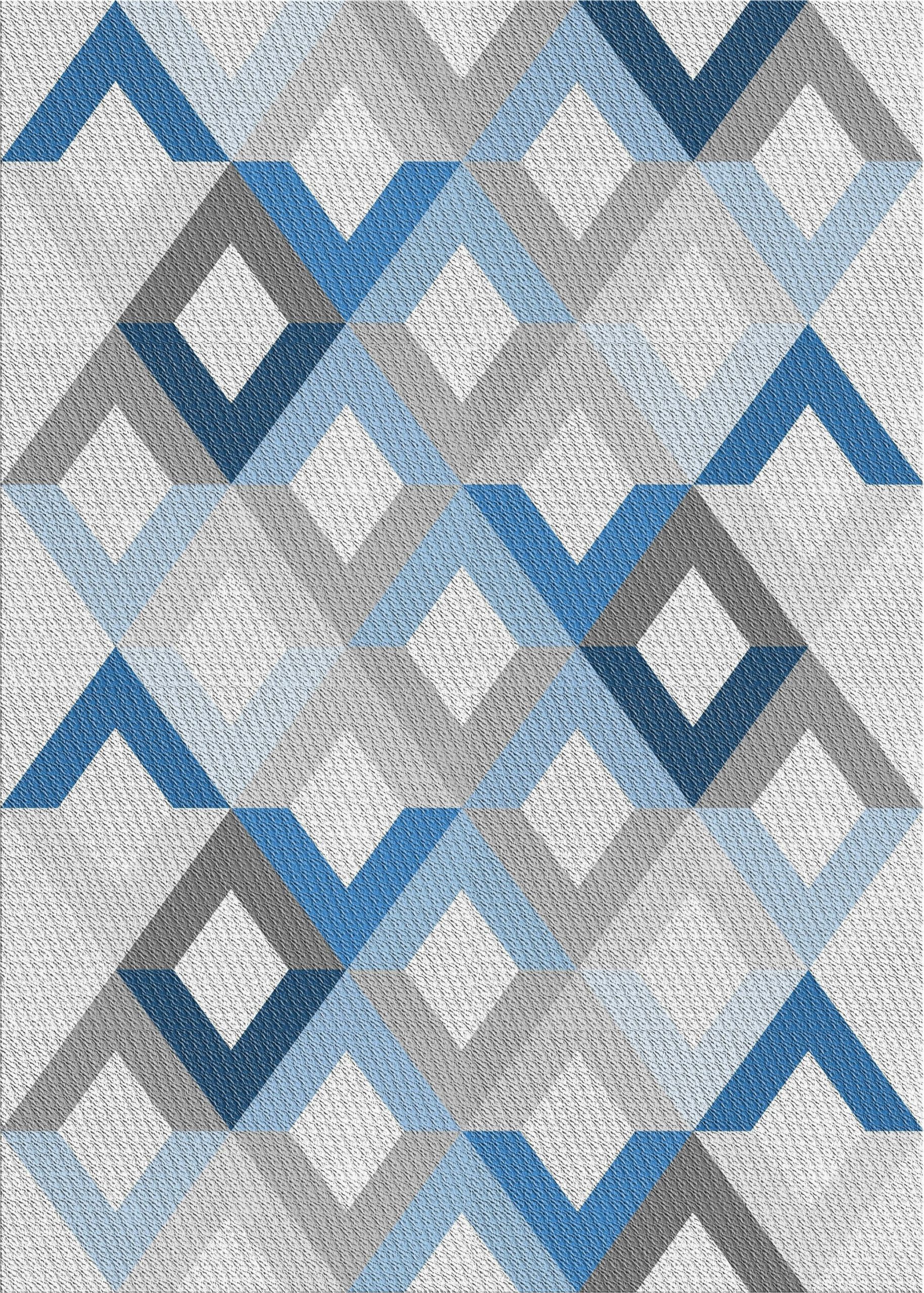 Blue Pattern area Rug Patterned Blue Gray area Rug