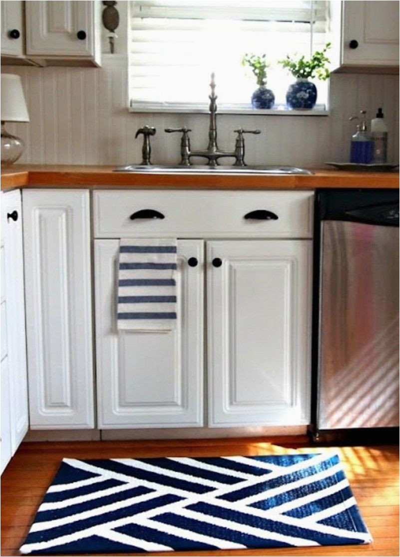 Blue Rugs for Kitchen Navy Blue Kitchen area Rug for Modern Kitchen Design with