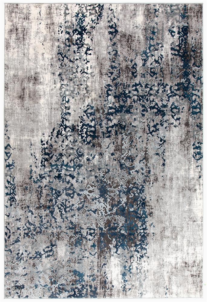 Blue White and Grey Rug Mist Breeze Transitional Rug
