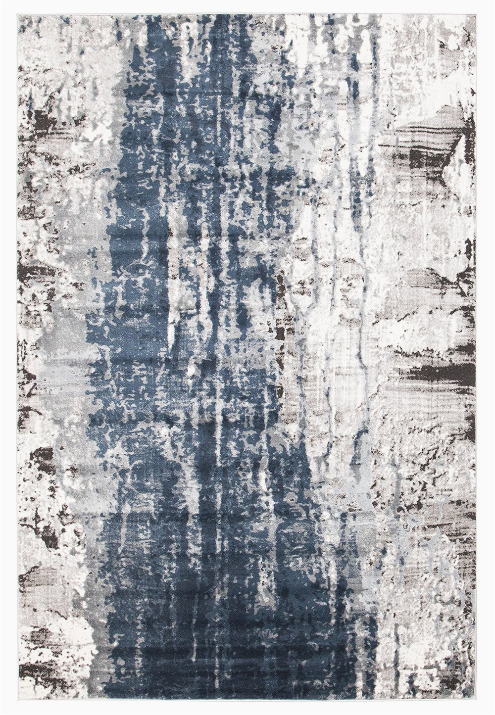 Blue White and Grey Rug Roxana Distressed Timeless Rug Blue Grey White – Rugsdirect