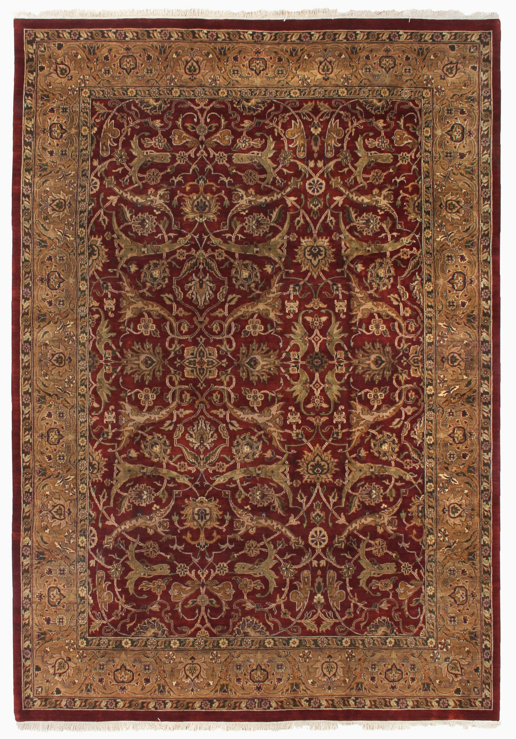 Call Of Duty area Rug Moghul Hand Knotted Wool Red Gold area Rug