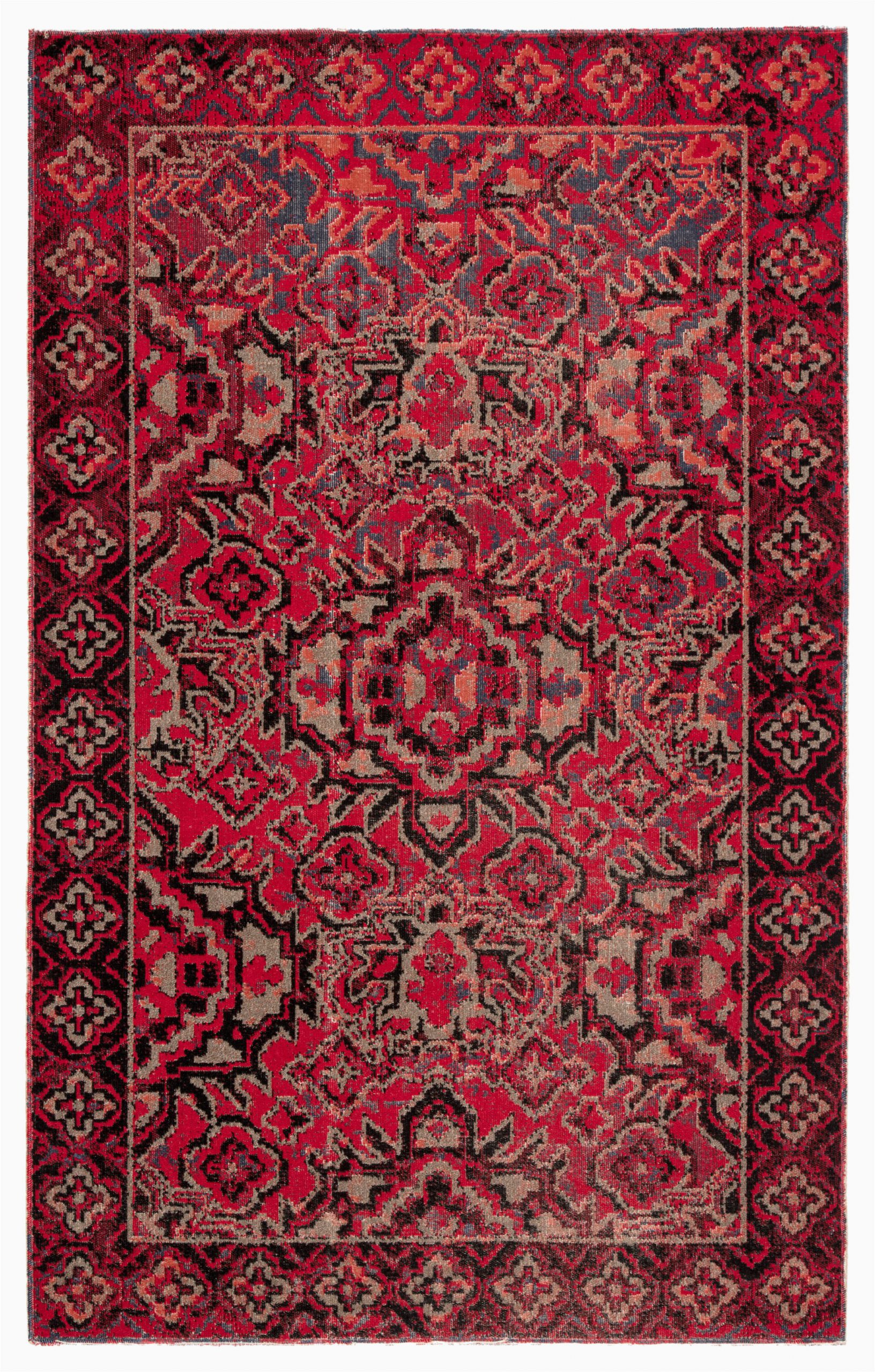 Cheap Indoor Outdoor area Rugs Jamil Medallion Red Indoor Outdoor area Rug