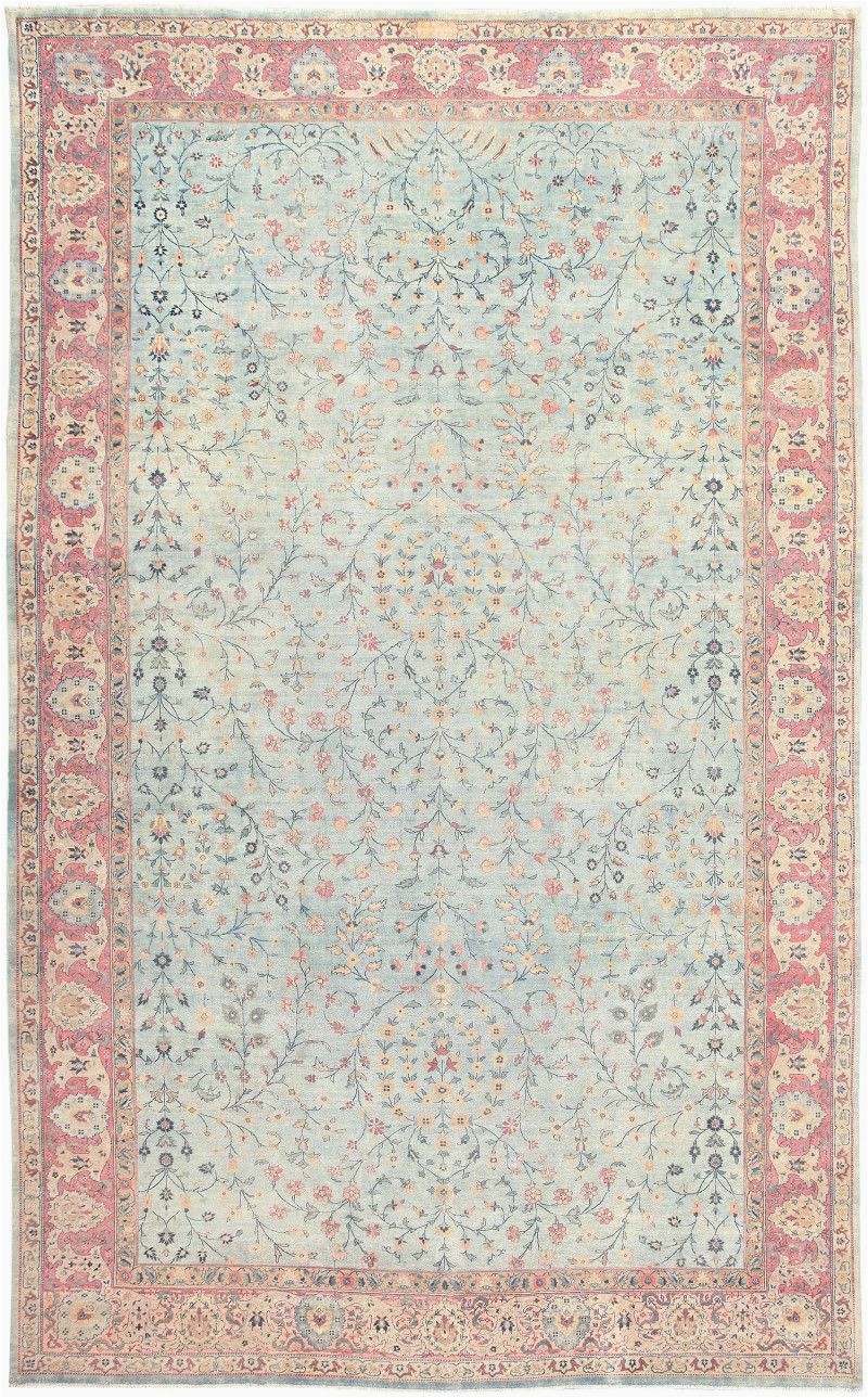 Citium Blue area Rug Antique Indian Carpet 46912 Carpets Wohnzimmer