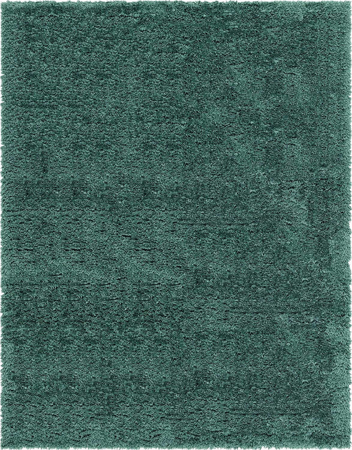 Dark Green area Rug 5×7 Infinity Collection solid Shag area Rug by Rugs – Green 8 X 10 High Pile Plush Shag Rug Perfect for Living Rooms Bedrooms Dining Rooms and