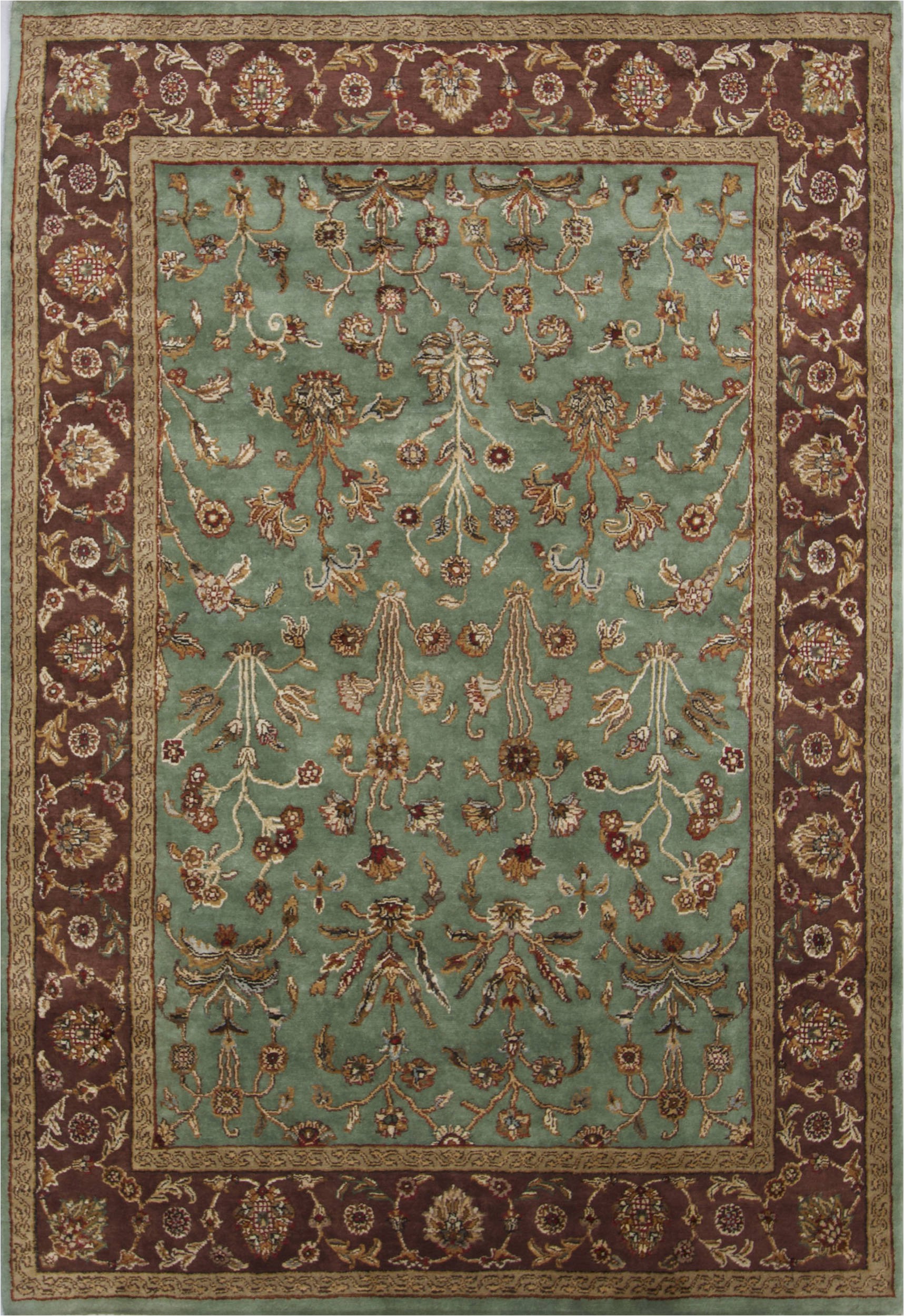 Dark Green area Rug 5×7 Jaipur Green Hand Knotted 4 10" X 7 1" area Rug 905