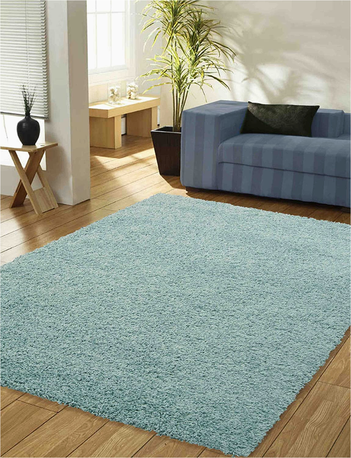 Duck Egg Blue Rug Large Level Duck Egg X Blue Thick Pile Shaggy Rug Value