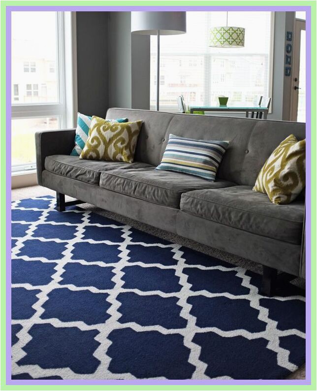 Grey Couch Blue Rug 116 Reference Of Gray sofa with Navy Blue Pillows In 2020