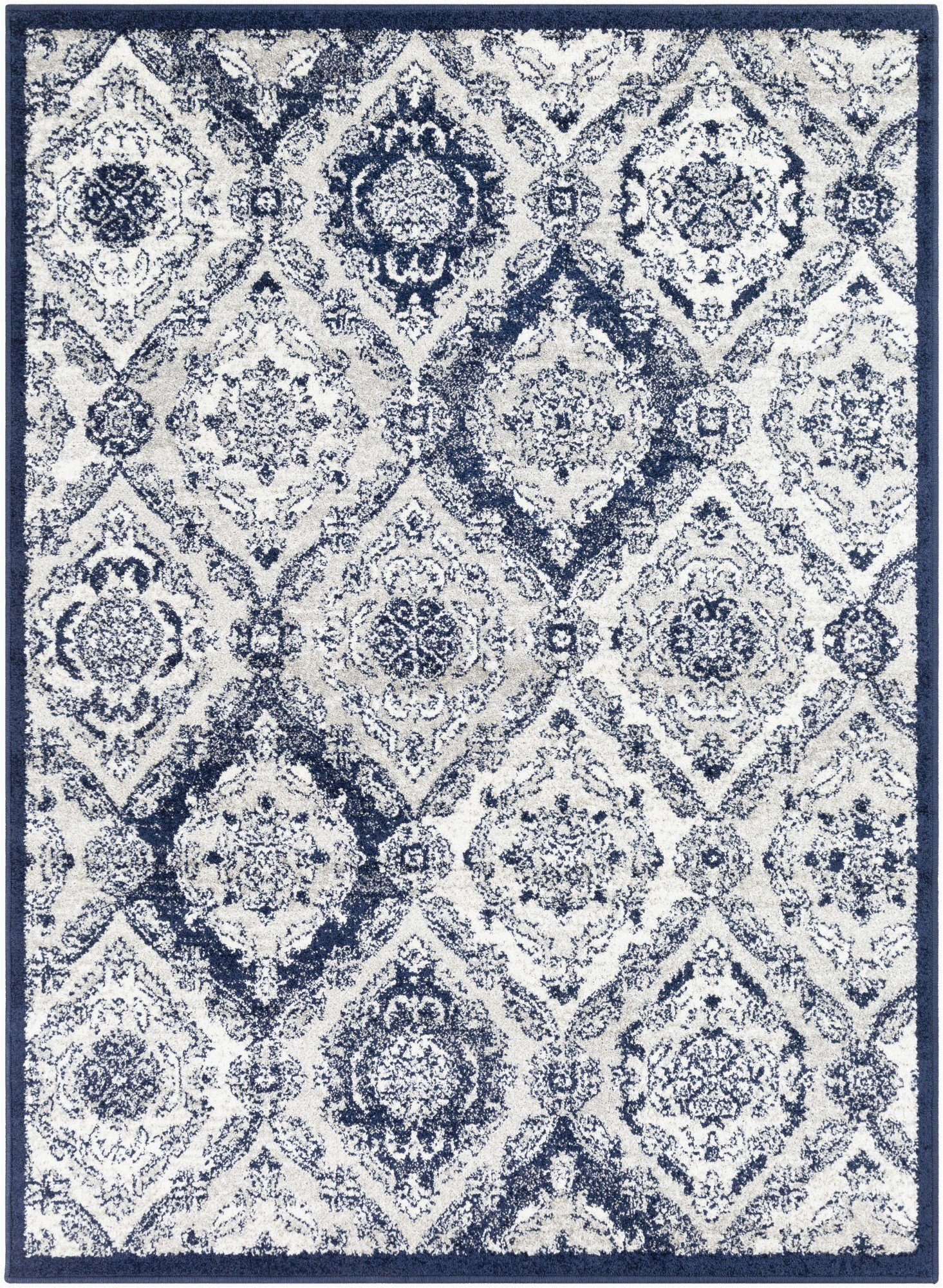 Grey White and Blue Rug Surya Seville Sev 2304 area Rugs