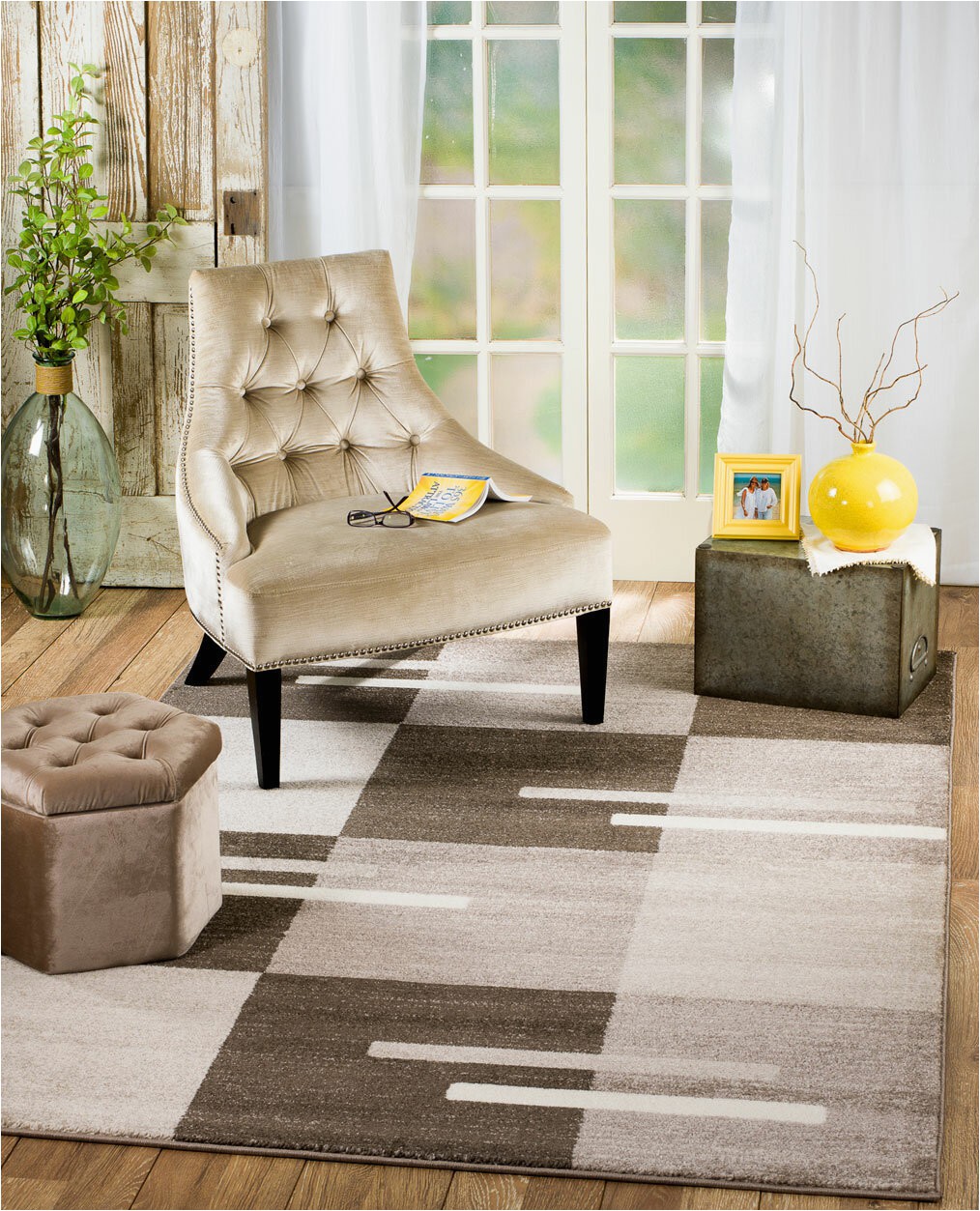 Grimes Taupe Beige area Rug Grimes Brown Taupe area Rug
