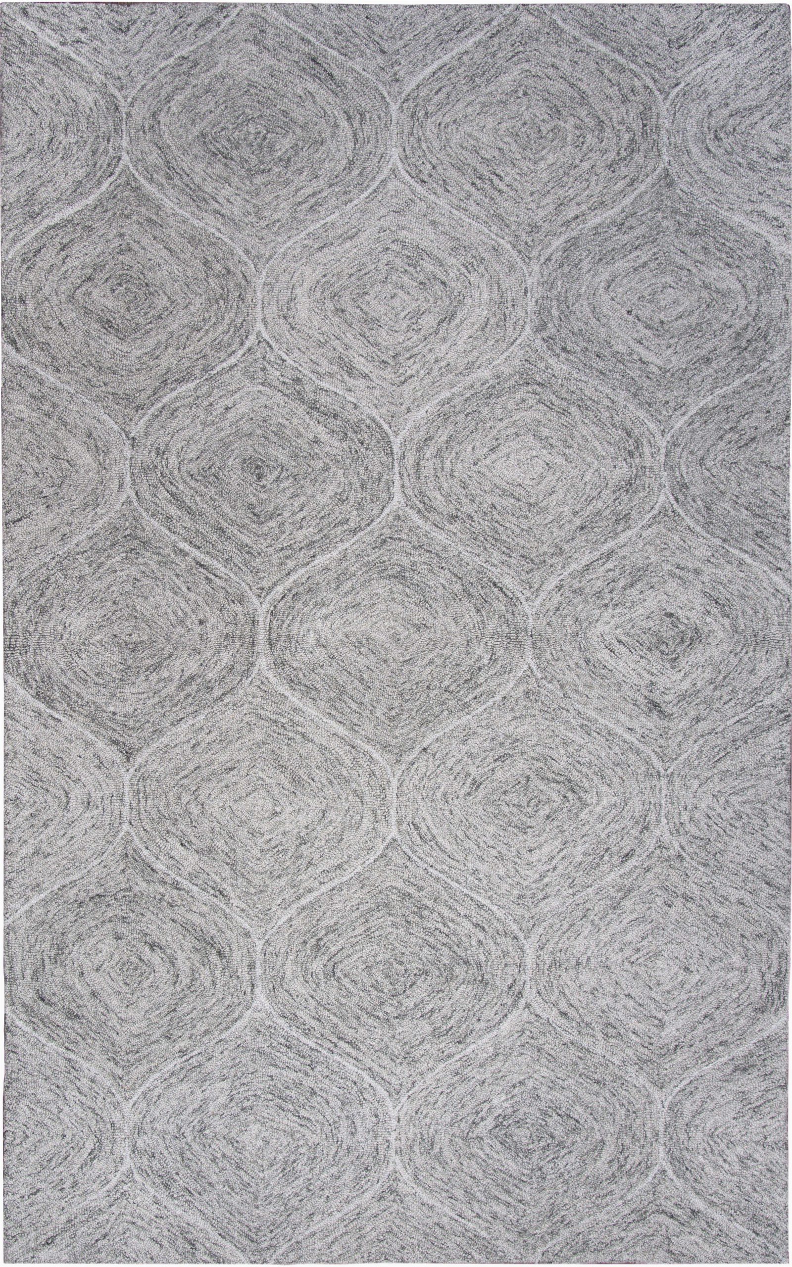 Jeannine Hand Tufted Wool Gray Ivory area Rug Rizzyhome Rugs