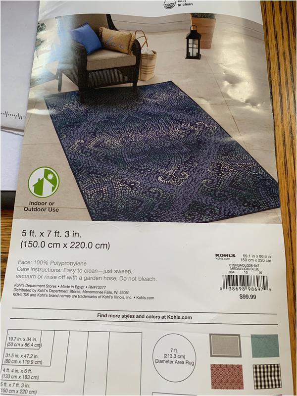 Kohls area Rugs Blue sonoma Goods for Life Medallion Indoor Outdoor area and