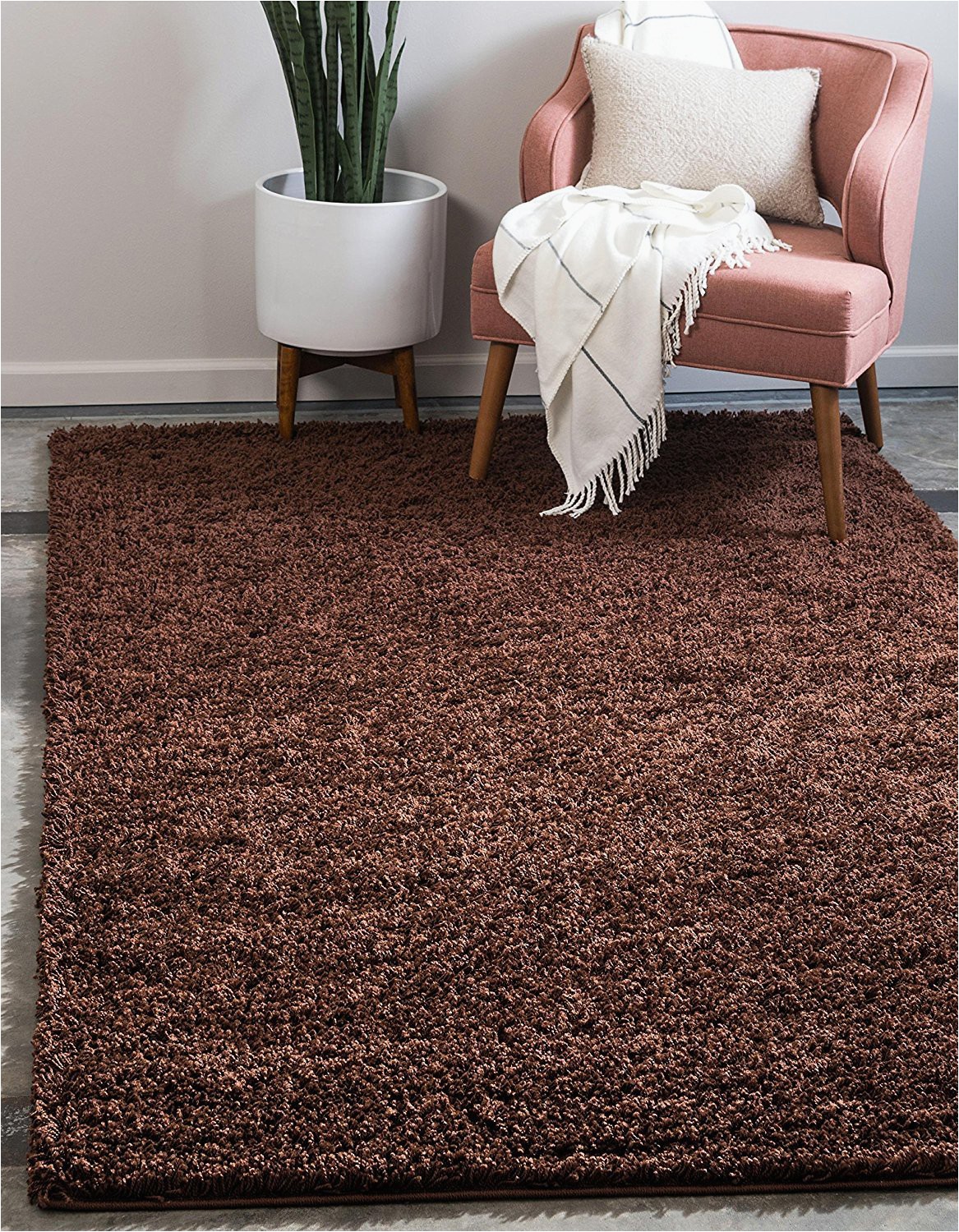 Large Thick soft area Rugs Bravich Rugmasters Chocolate Brown Extra Rug 5 Cm Thick Shag Pile soft Shaggy area Rugs Modern Carpet Living Room Bedroom Mats 160 X 230 Cm