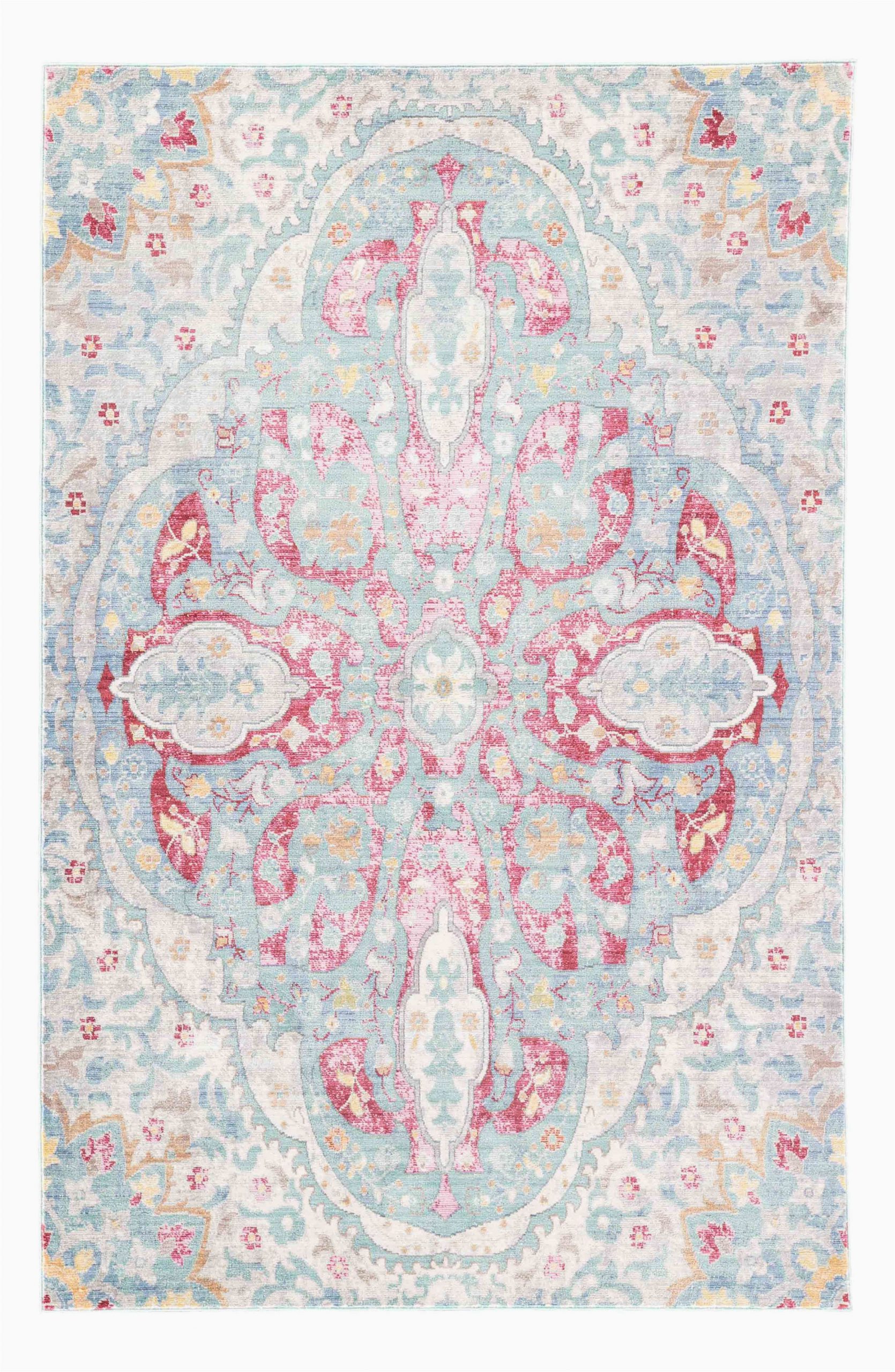 Light Blue and Pink Rug This Light Blue Rug with Pink Accents is Gorgeous and It S