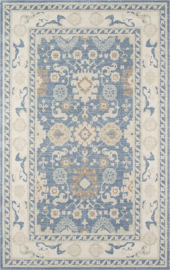 Light Blue Rug 9×12 Momeni Anatolia Wool and Nylon area Rug 99 X 126 Light Blue