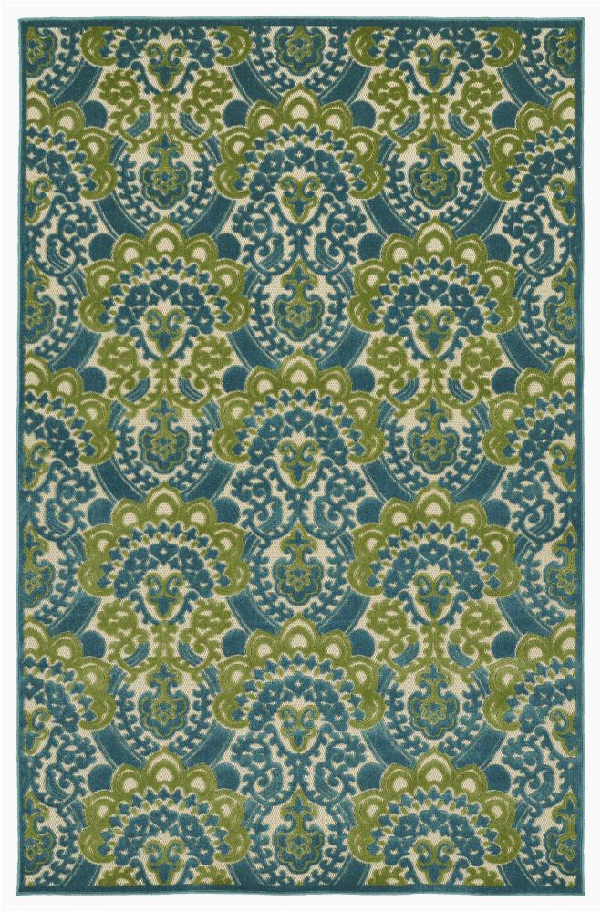 Lowes Indoor Outdoor area Rugs Kaleen A Breath Of Fresh Air 9 X 12 Blue Indoor Outdoor Abstract Bohemian Eclectic area Rug