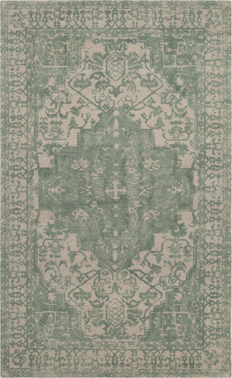 Mint Green and Brown area Rug Safavieh Rvt Restoration Vintage Restoration 421 Mint Ivory area Rug