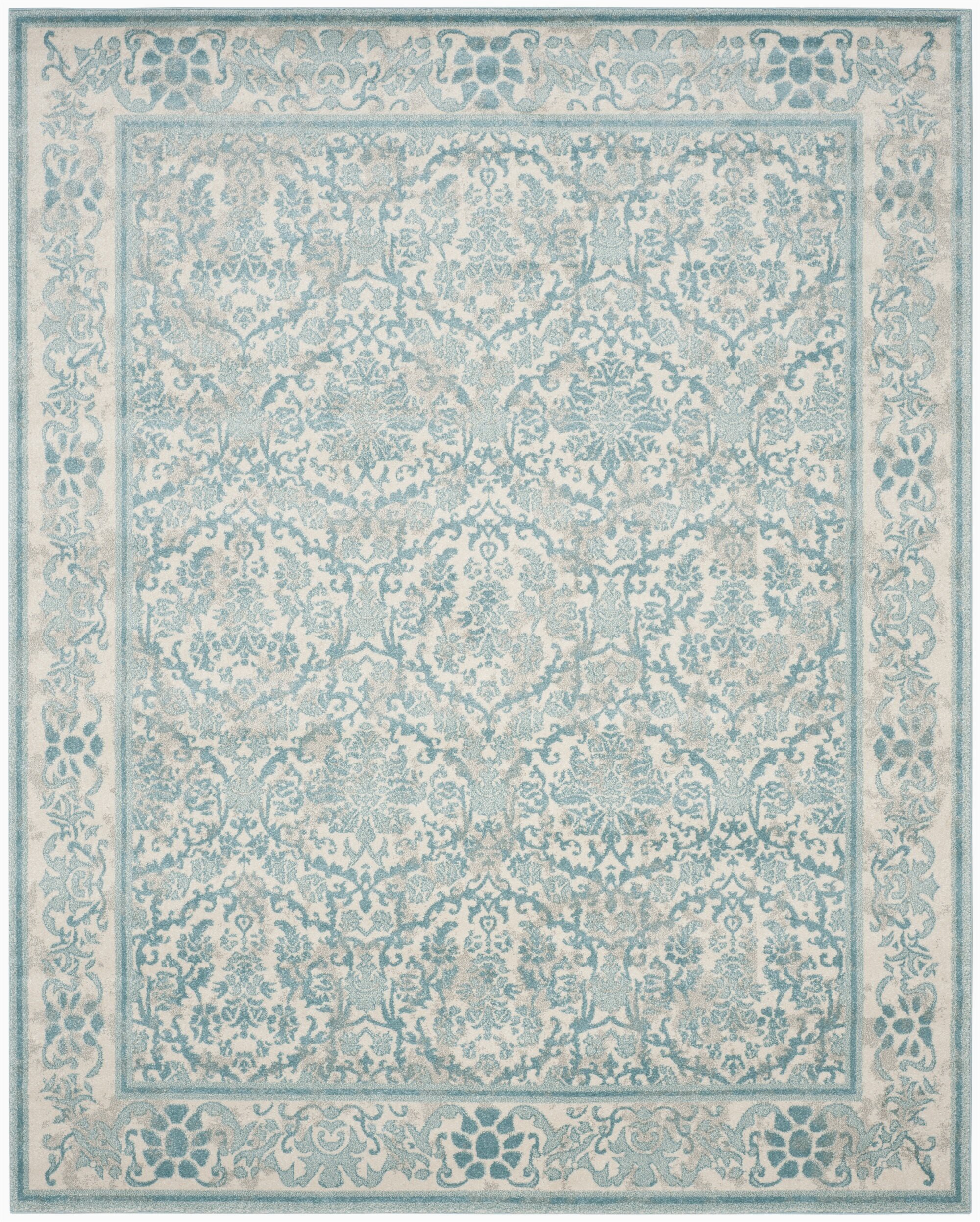 Montelimar Ivory Blue area Rug Montelimar oriental Ivory Light Blue area Rug