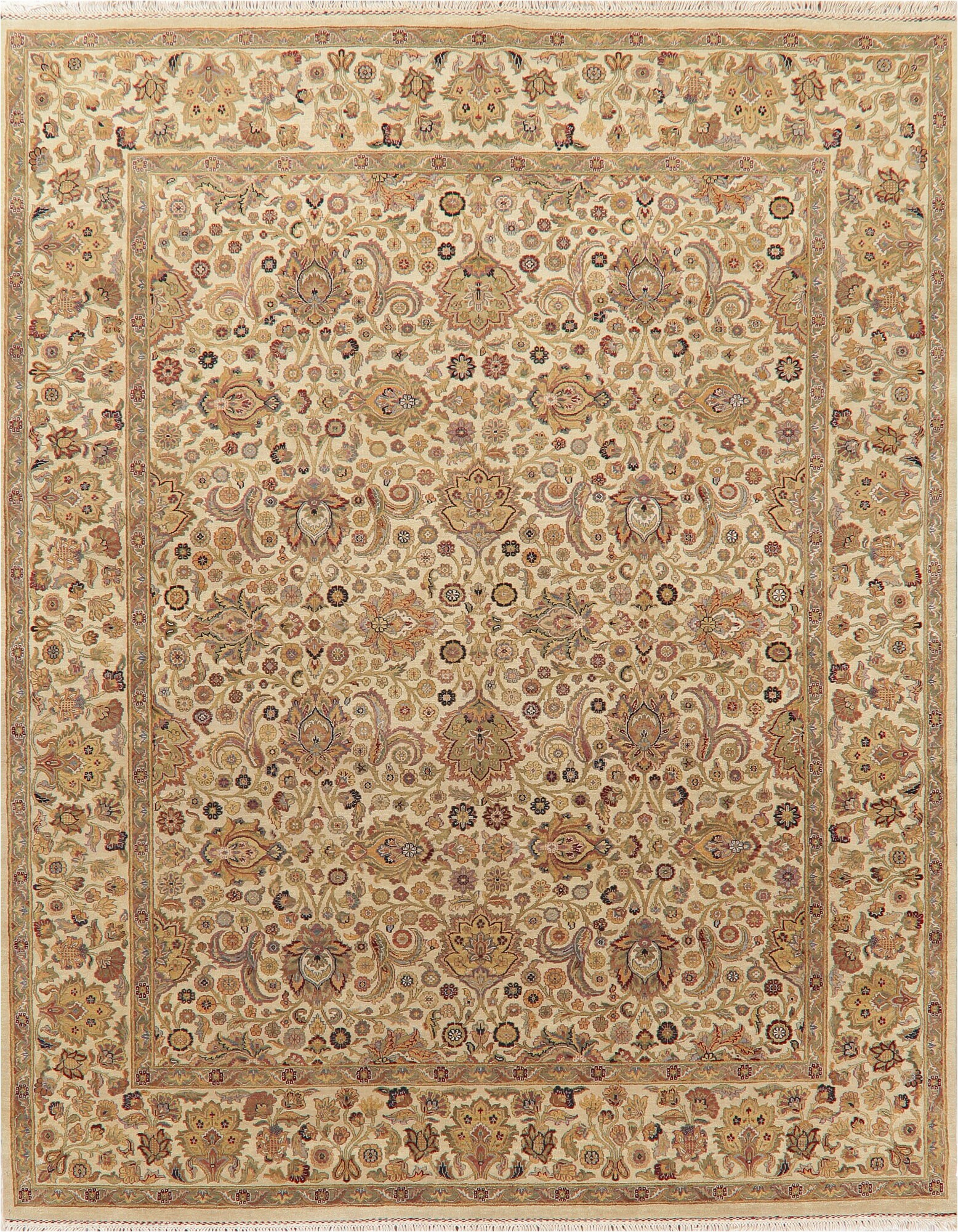 Naomi Tufted Wool area Rug E Of A Kind Naomi All Over Floral Hand Knotted 8 X 10 1" Wool Brown area Rug