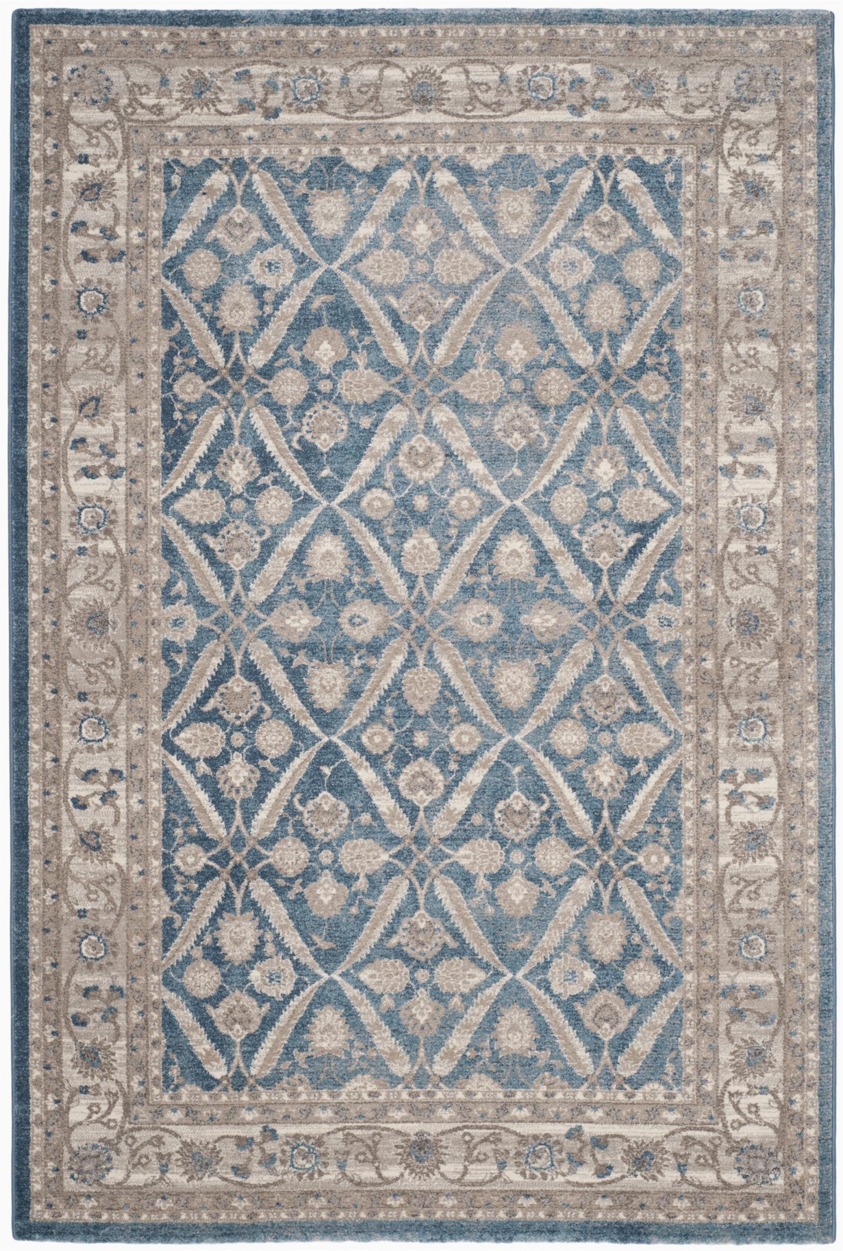 Navy Blue and Beige area Rugs Statham oriental Blue Beige area Rug
