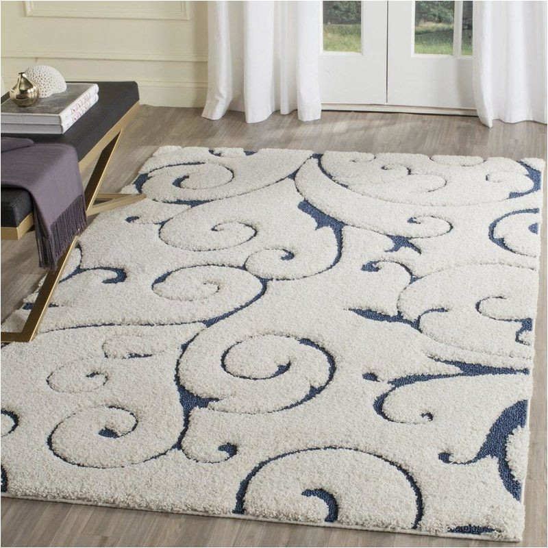 Navy Blue and Cream Rug Three Posts Alison Cream/navy Blue area Rug & Reviews Wayfair …