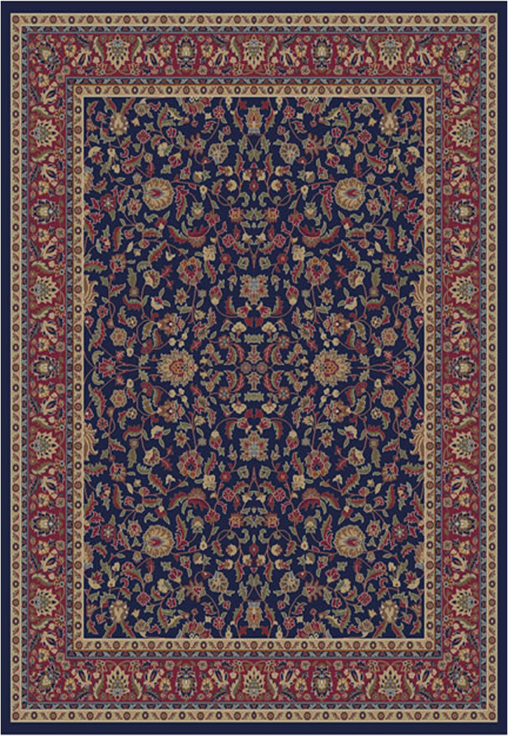 Navy Blue and Red Rug Jewel 4064 Kashan Navy area Rug by Concord Global Trading