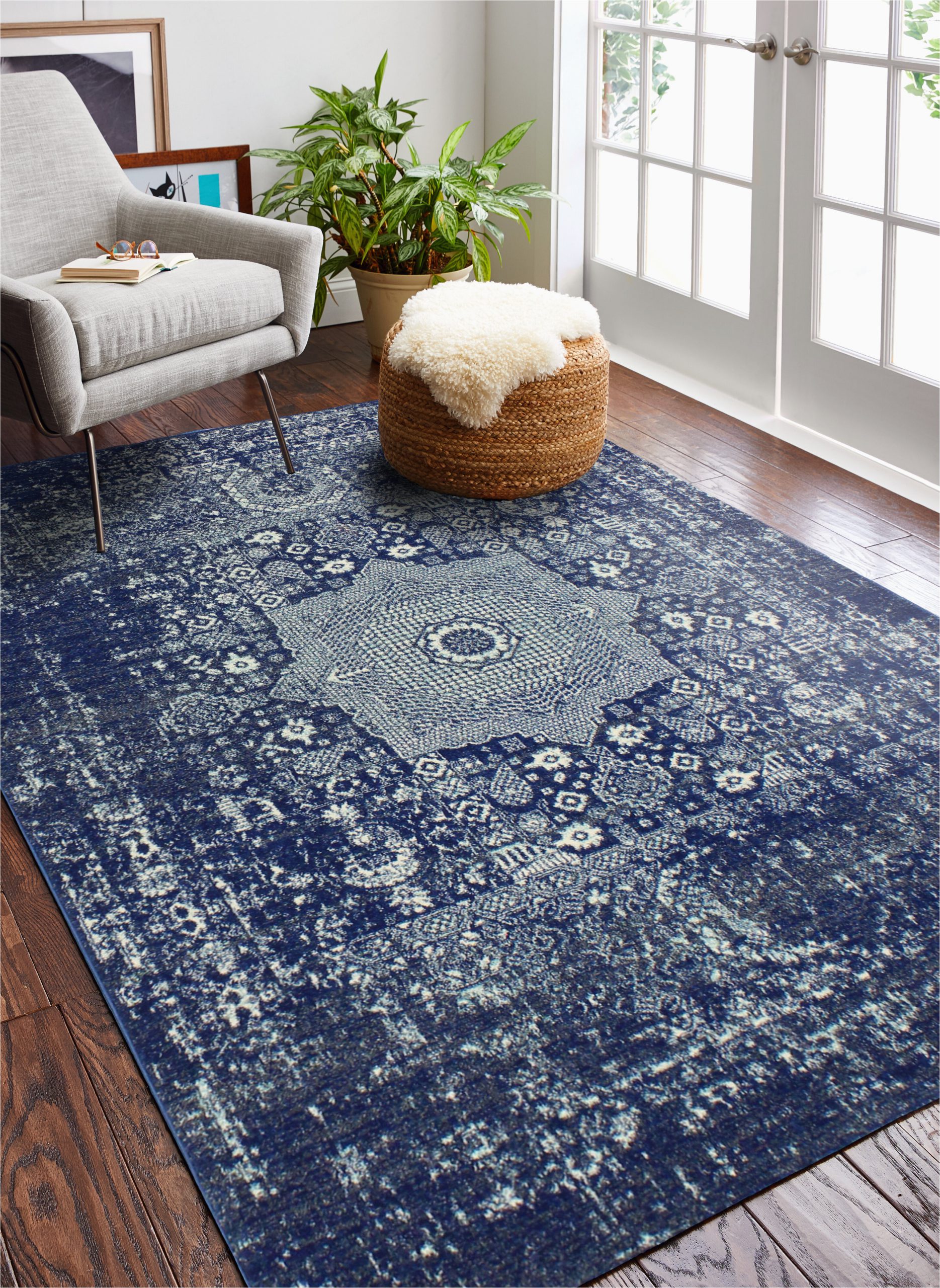 Navy Blue Rugs for Sale Riggs Distressed Dark Blue area Rug